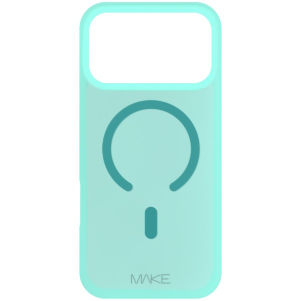 Фото - Чехол для смартфона MAKE for Apple iPhone 17 Pro Max Silicone Aura Magnet Cyan (MCLAM-AI17PMCN)